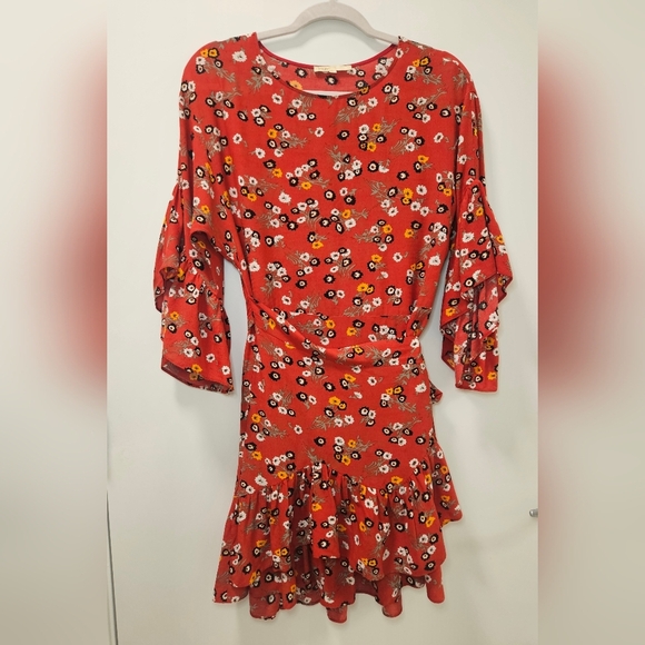 Maje Rahimi Floral Printed Ruffle Dress - Picture 2 of 9